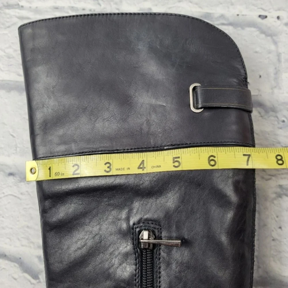 Vince Camuto Black Leather Over the Knee Boots 7.5 Beatrix